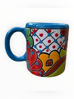hand-painted Talavera coffee mug from Mexico